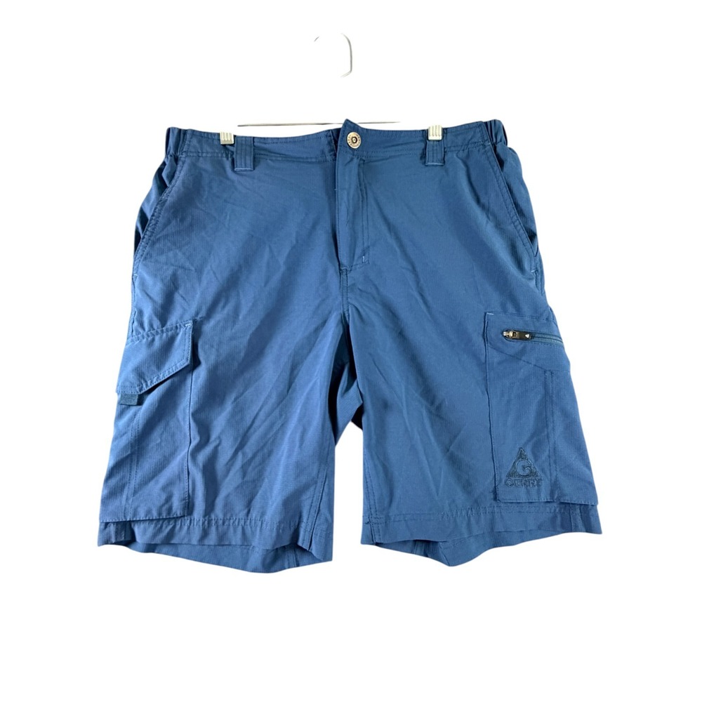 Gerry Mens 38 Blue Ripstop Cargo Hiking Shorts Outdoor Utility Lightweight